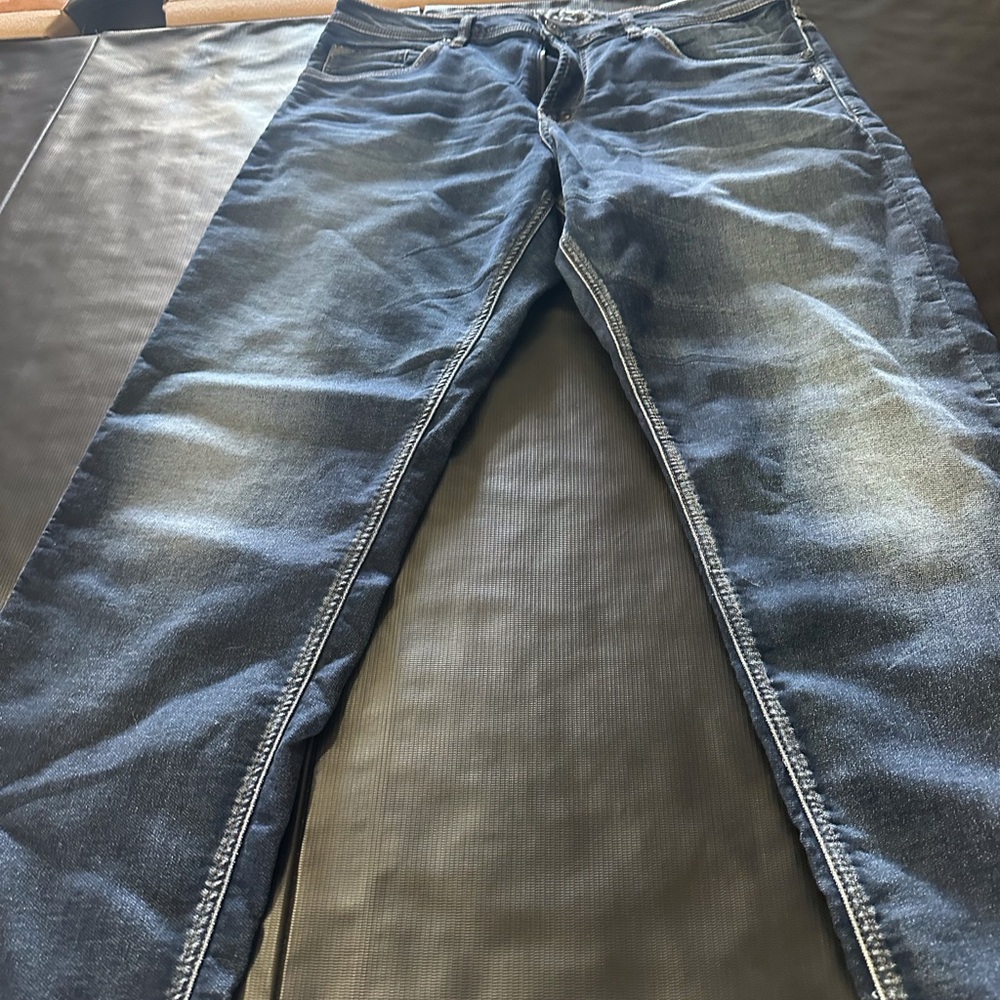 Mens Silver Jeans 36x34